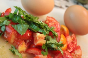 Tomato Basil Omelet